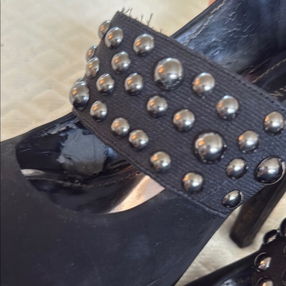 Gianni Bini Black Mary-Jane Studded Heels - Picture 8 of 11